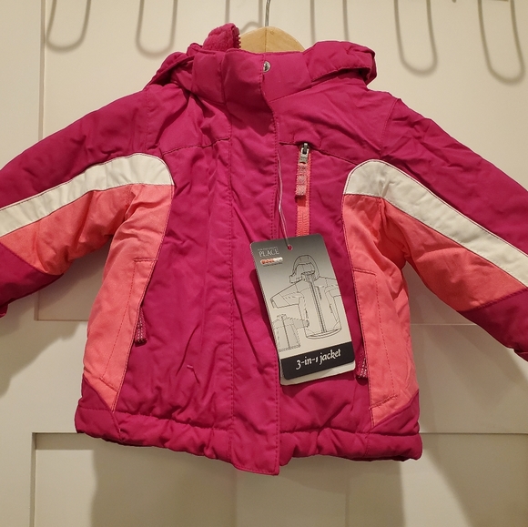 NWT Girl 3 in 1 coat/jacket 6-9mo - Picture 1 of 5